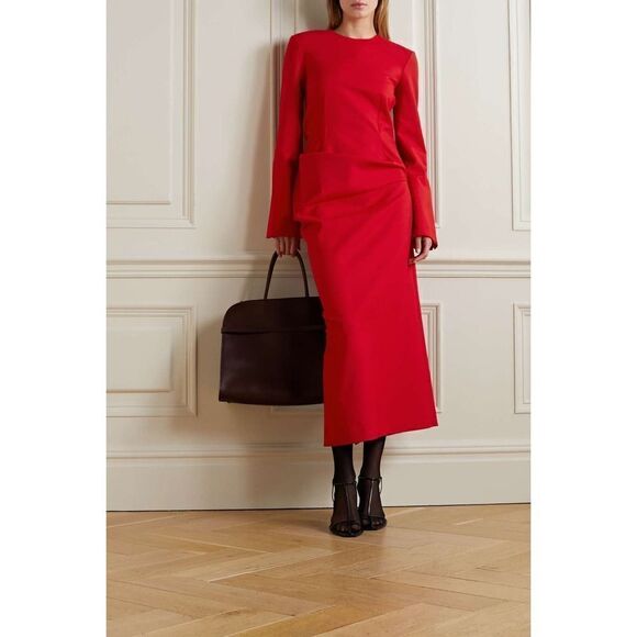 THE ROW Dresses & Skirts - THE ROW Lucienne Wool Dress in Red US8